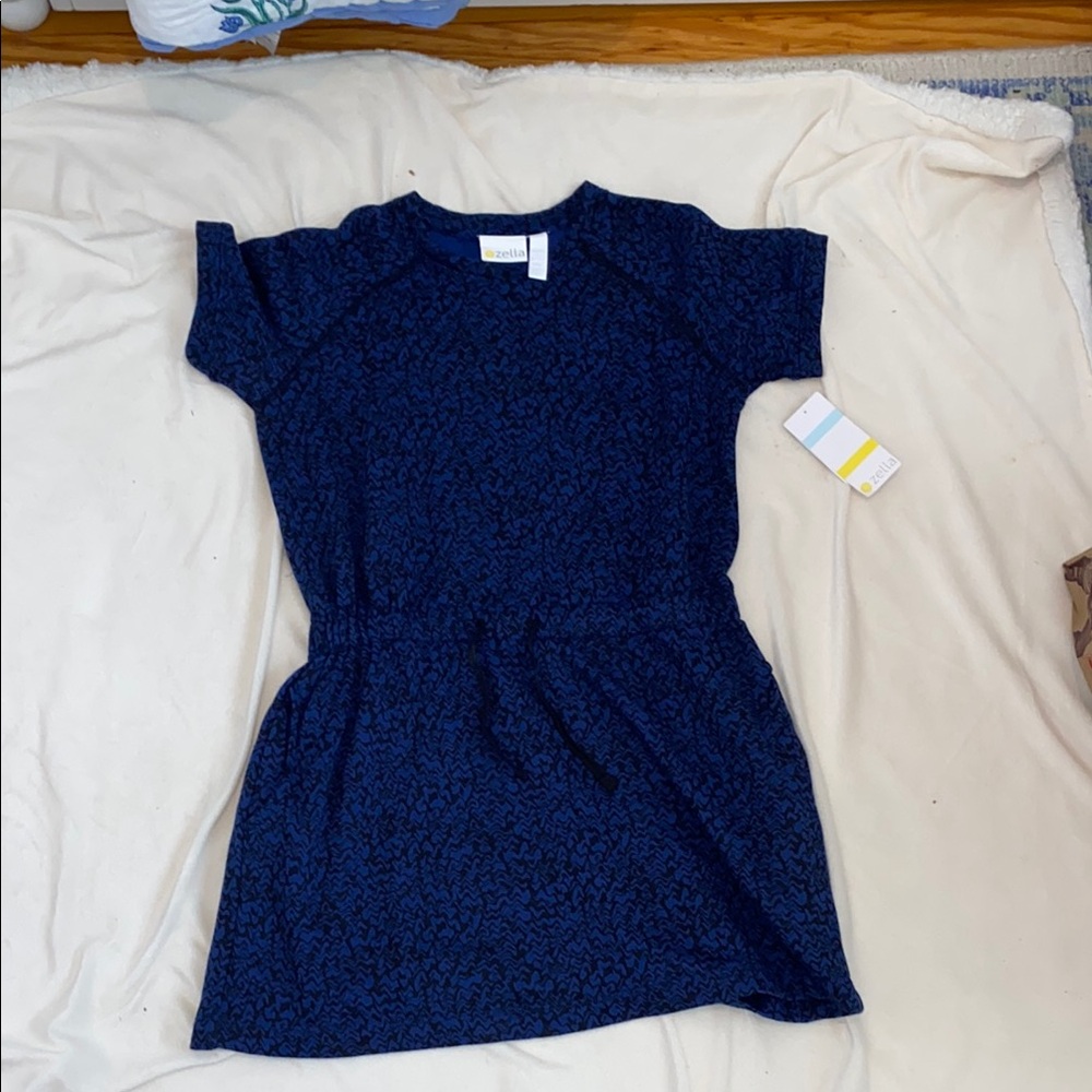 Zella Blue Casual Raglan Sleeve Jumpsuit